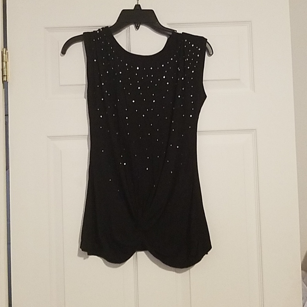 Sleeveless Black Top
